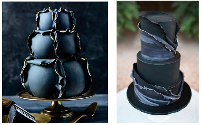 darker wedding cakes are trending this season
